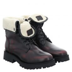 Rot  Schnürstiefel in bordeaux für Damen