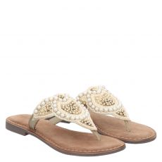 Slides & Zehentrenner in beige für Damen