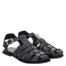 Fisher Sandal  Flache Sandalen in schwarz für Damen